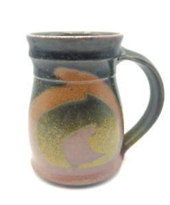 Ceramic Pottery Large Abstract Art Style Colorful Coffee Tea Mug 12oz