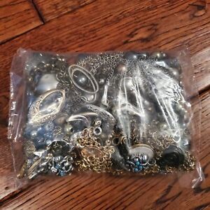 Huge Lot of Metallic Beads & Findings Salvaged from Broken Jewelry, eco-friendly