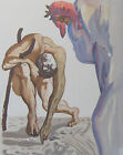Salvador Dali The Divine Comedy Purgatory #7 Woodblock Art Print, Make Offer!