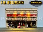 HO Scale F.W. WOOLWORTH CO- Building Flat/ front w/LED - scratch built 1:87