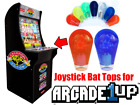 Arcade1up Street Fighter 2 - Translucent Joystick Bat Tops UPGRADE! (Red/Blue)
