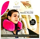 Order Home Collection Bright Pink Memory Foam Comfort & Support Travel Pillow