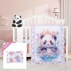 Panda Crib Bedding Set 3 Piece, Baby Nursery Bedding Sets Including Crib