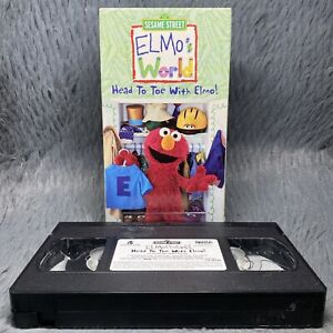 Elmos World - Head to Toe With Elmo VHS Tape 2003 Sesame Street Kids Film Rare