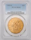 1883-S PCGS $20 MS 62 Liberty Head Double Eagle United States Gold Coin