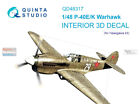 QTSQD48317 1:48 Quinta Studio Interior 3D Decal - P-40E P-40K Warhawk (HAS kit)