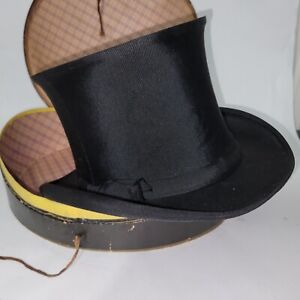 Antique Collapsible Top Hat with original box - Rogers Peet & Company