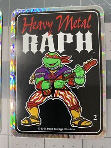 1993 Teenage Mutant Ninja Turtles Raphael Heavy Metal Vending Prism Sticker TMNT