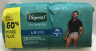 Depend Fresh Protection Adult Incontinence Underwear for Men, L/G, Disheveled