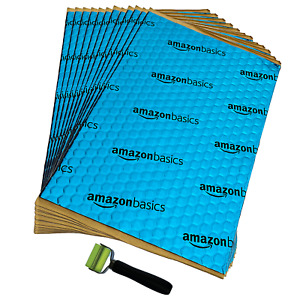 Amazon Basics 100 mil Sound Deadener Door kit 12 SQ FT 12 sheets w/ Pro Roller