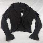 Sita Murt Womens Angora Blend Cardigan Sweater Size 10 Charcoal Long Sleeve NWT