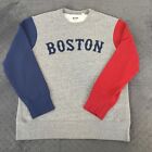 Boston Red Sox Sweatshirt Tailgate Crew Neck Long Sleeve Gray Men Large