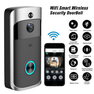 Smart Wireless WiFi Ring Doorbell Intercom Video Camera Door Bell Security Black