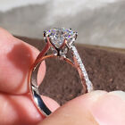 Fashion 925 Silver Filled Cubic Zircon Ring Women Jewelry Wedding Gift Sz 6-10