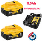 8.0AH Max Replacement for DeWalt Battery 20V DCB206-2 DCB205-2 DCB200
