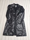 ALFANI WOMAN Black Leather Outerwear Trench Coat Sz XS