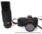 CANON T50 CAMERA w/ 2 LENSES FD 50mm 1:1.8, Macro Zoom 75-300mm 1:5.6 + FILTERS