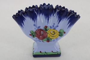 VINTAGE HAND PAINTED FINGER VASE MADE IN PORTUGAL LEART Co.