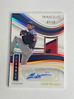 2023 Panini Immaculate Gavin Williams Holo Gold Clearly Material Signatures /10