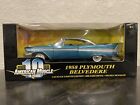 1958 Blue Plymouth Belvedere Ertl American Muscle 1:18 Die Cast Model UNOPENED