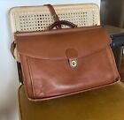 Vintage Coach Beekman Brown Leather Briefcase With Brass Detachable Strap 5266
