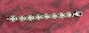 Maltese Cross King Baby Bracelet Mens 925 Silver 90 G