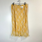 NWT Y2K Vintage Silk Chiffon Skirt Size 16 Jonathan Martin Yellow Circle Dot