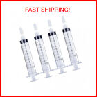 10mL Luer Lock Syringe 4 Pack Large Plastic Sterile Syringes without Needle, for