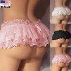 Women's Sexy Lace Puff Panties Thong Ladies Seamless G-string Underwear Lingerie