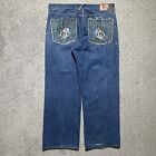 Vintage RMC Red Monkey Jeans Mens 40x32 Blue Baggy Wide Leg Hip Hop Skater Y2K