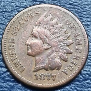 1877 Indian Head Cent 1c Better Grade RARE KEY DATE #70863