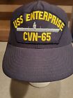 Vintage USS Enterprise CVN-65 Snap Back Hat Made In The USA US NAVY Norfolk