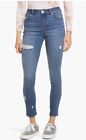 1822 Denim Ripped Organic Cotton Blend High Waist Ankle Skinny Jeans Size 31 $49