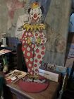 Vintage 1950s LARGE Circus Clown Statue Bozo Oddity Sign Spooky