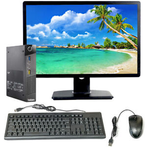 Lenovo Desktop i5 Computer Mini PC 16GB RAM 1TB SSD/HDD 24in LCD Windows 10 Pro