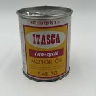 Itasca vintage 2-cycle motor oil can 8 oz. Pull Top Full Can