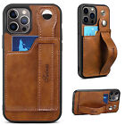 For iPhone15 14 13 12 Plus ProMax Leather Wallet Case Shockproof Kickstand Cover