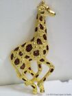 Vintage Kenneth Cole Giraffe Brooch Pin Signed Gold Tone Wild Animal Running