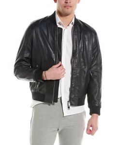 Armani Exchange Blouson Leather Jacket Men's