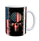 American Punisher Flag Large Size 15Oz, Tea Cup, Coffee Mugs, Gift4him