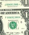 New Listing(6 DIGIT - STAR - MATCHING) 2 IDENTICAL SERIAL # $1 2003 / 2009 FANCY #