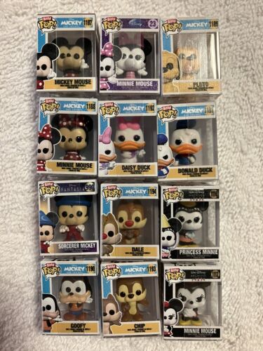Funko Bitty Pop Mystery Mini Figure Disney Mickey Mouse Complete Set Of 12 Lot