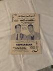New ListingCopacabana Advertising Pamphlet Featuring Jerry Lewis And Dean Martin