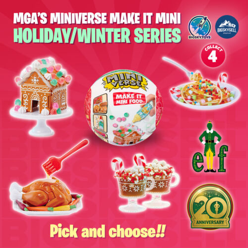 MGA Miniverse Make It Mini WINTER/HOLIDAY SERIES Craft Kits - Pick and choose!!