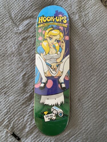 Hook Ups Skateboard Alice In Wonderland Vintage ‘90s Shipping USA Lower 48 Only