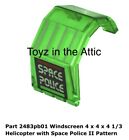 Lego 1x 2483pb01 Trans-Green Windscreen 4 x 4 x 4 1/3 Space Police II 6984 6897