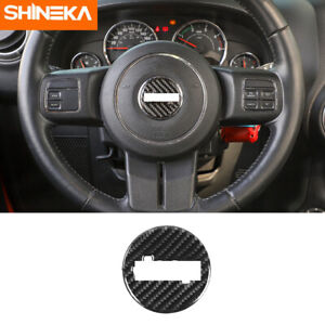 Carbon Fiber Steering Wheel Center Cover Trim For Wrangler JK/Grand Cherokee