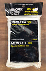 2-Pack MEMOREX 8T-90 Blank 8-Track Recording TAPE Cartridge 90 Minutes SEALED