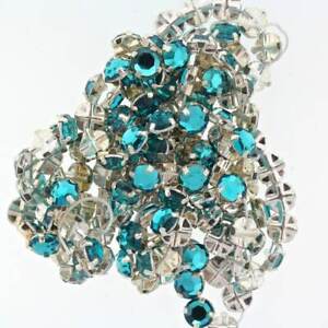 Austrian - VINTAGE 6mm Crystal Rose MONTEES - 2-hole Crystal sew-on beads -