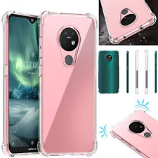 For Nokia 8.3/7.2/6.2 Soft Shockproof TPU Clear Phone Case Cover Tempered film